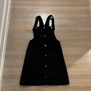GAP Black Corduroy Overall Dress